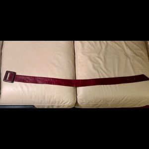 Vintage Bottega Veneta Burgundy Leather Belt